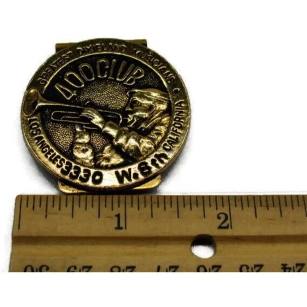 Money Clip 400 Club Greatest Dixieland Musicians Los Angeles California Goldtone